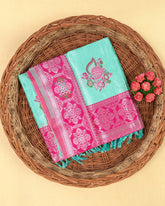 SC2849 - Tissue Silver Zari Meena Butta